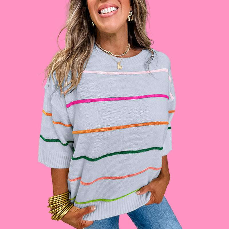 Color Stripe Harper Sweater
