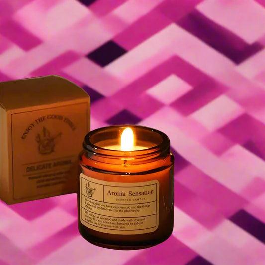 Forest Mist Scented Soy Candle Collection: Elevate Your Home with Luxury Aromatherapy - Sandalwood Rose