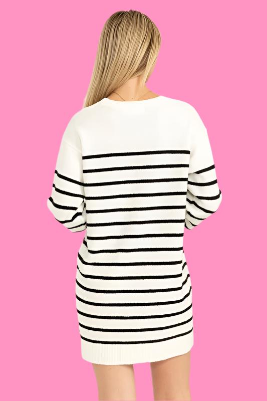 Casually Chic Striped Sweater Dress