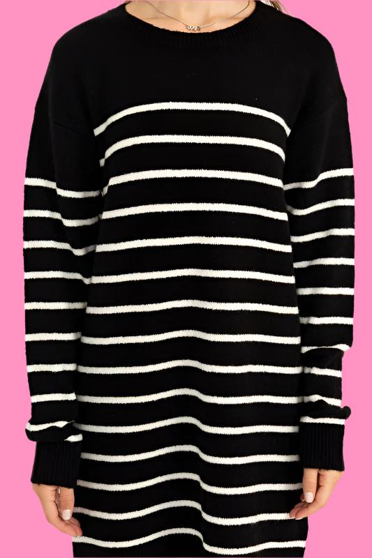 Casually Chic Striped Sweater Dress