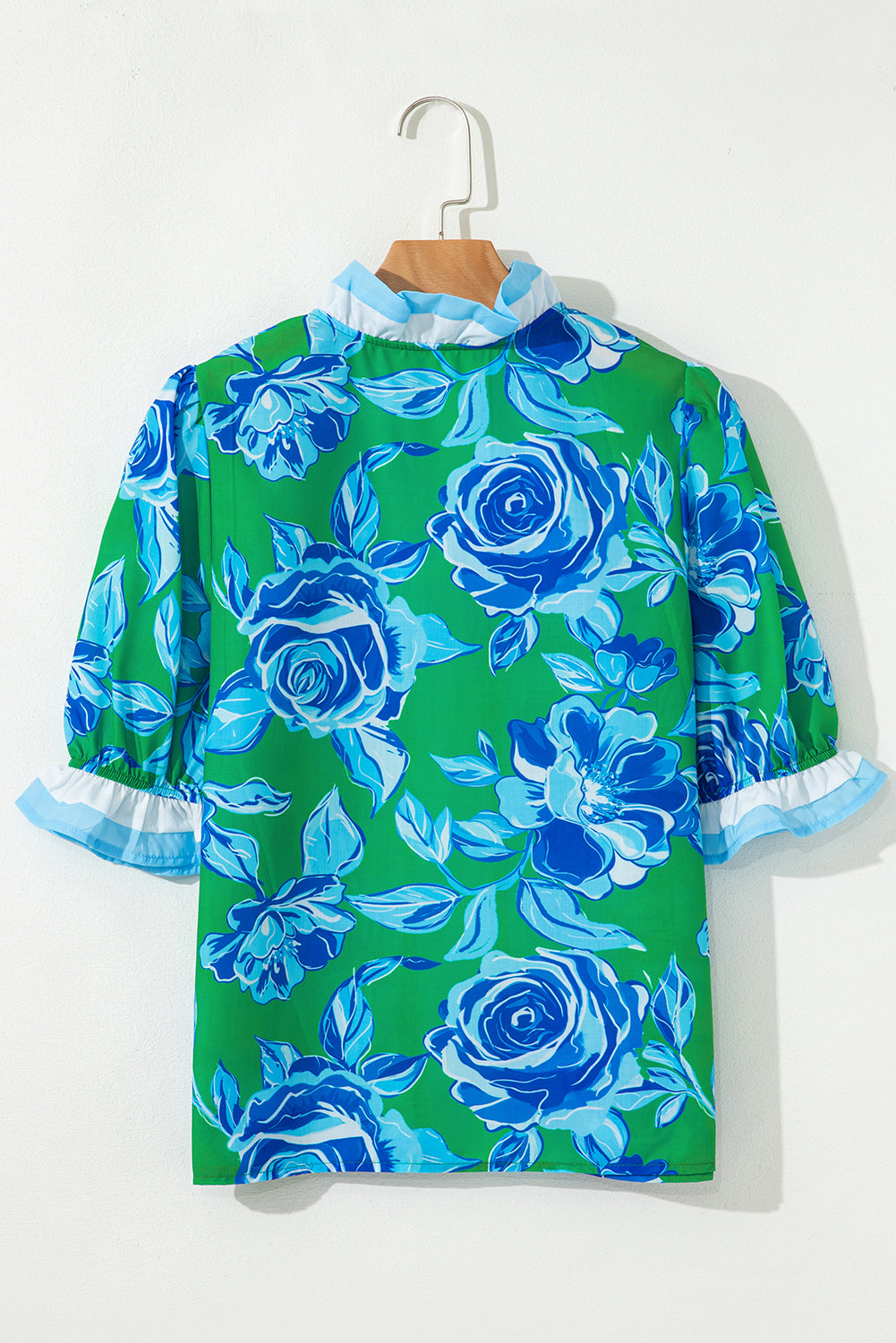 Floral Print Puff Sleeve Blouse