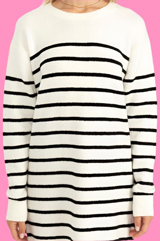 Casually Chic Striped Sweater Dress