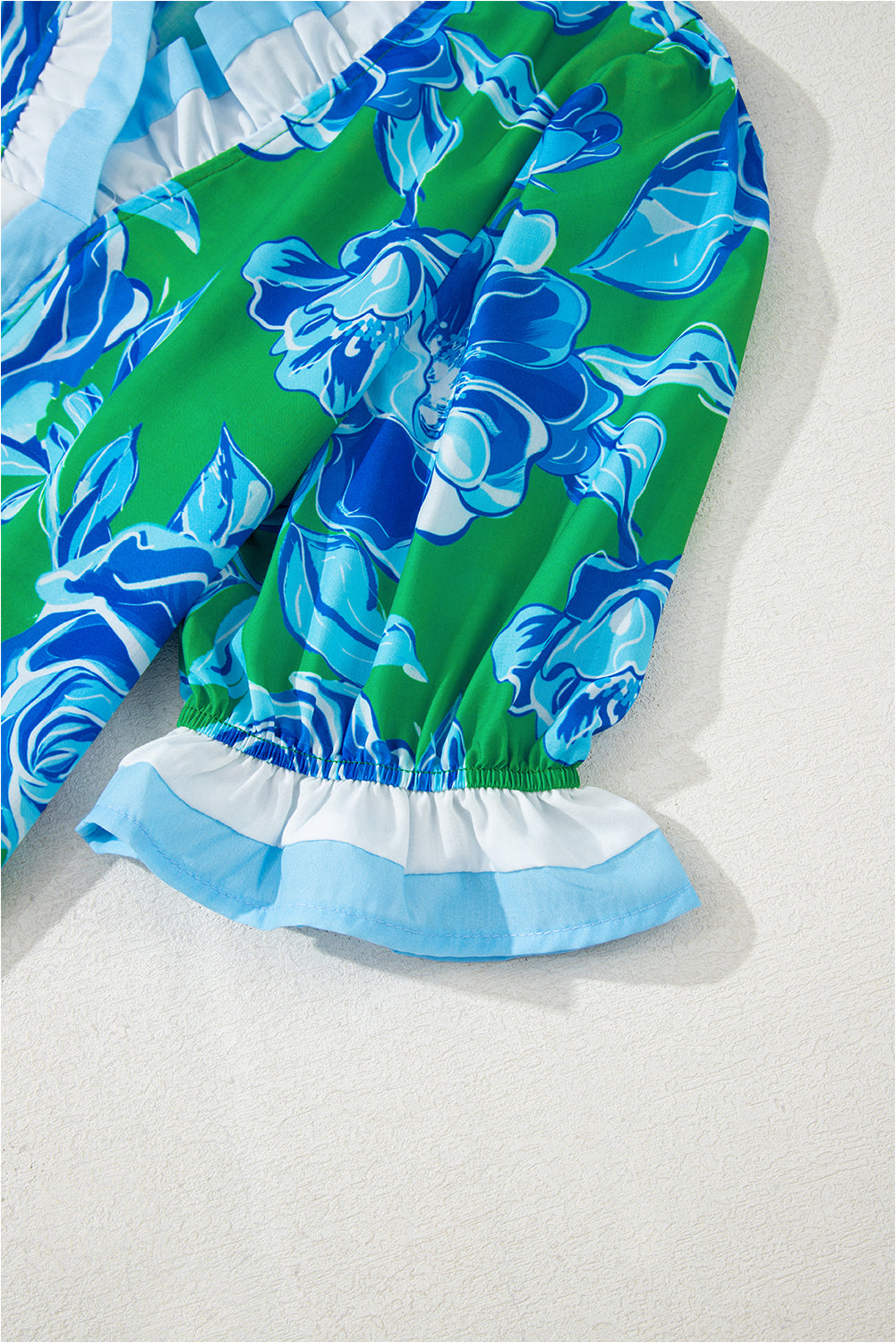 Floral Print Puff Sleeve Blouse