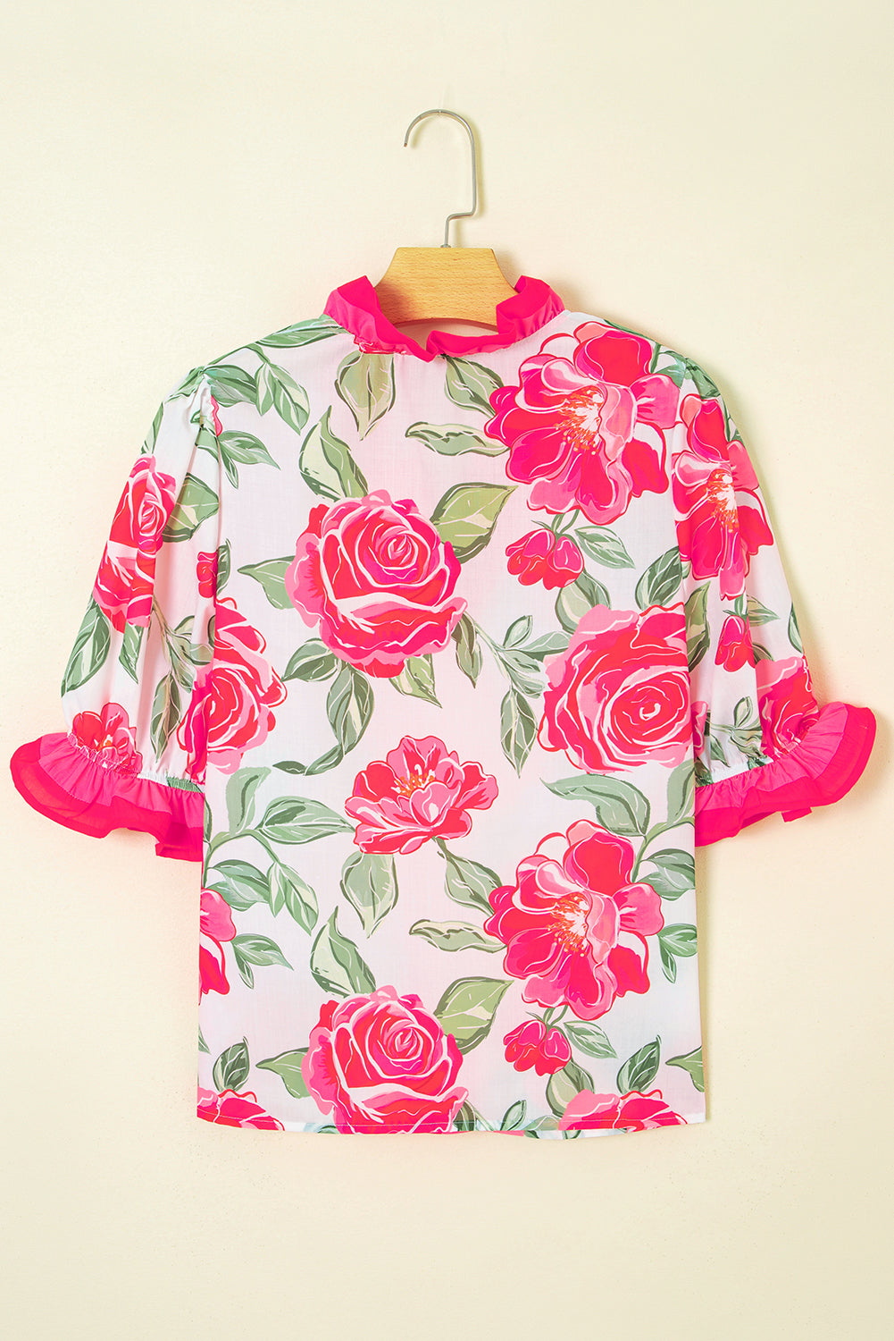 Floral Print Puff Sleeve Blouse